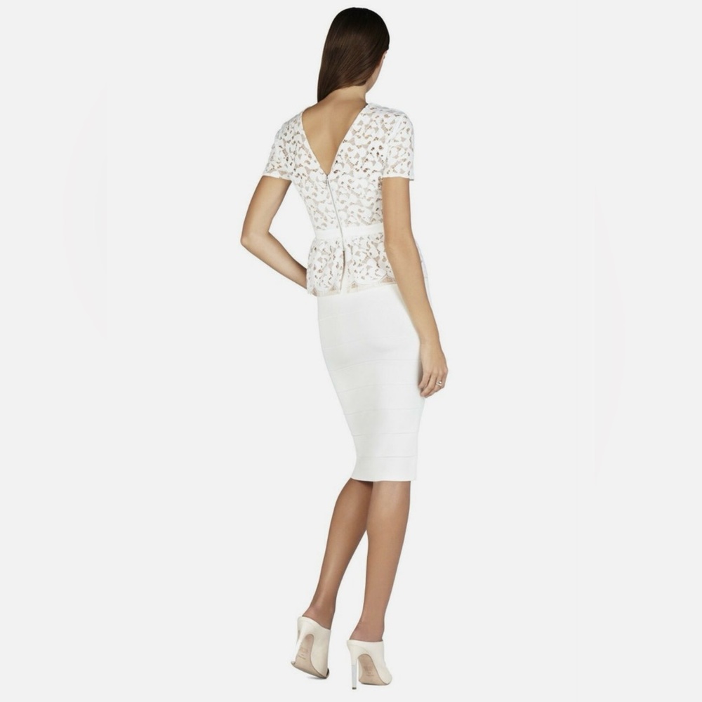 BCBG White Lace Blouse Top, Size S - Picture 3 of 10